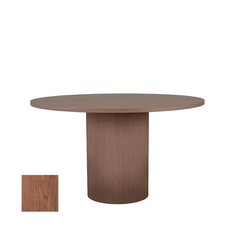 LABEL51 Eetkamertafel Oliva - Walnoot - Eiken - 130 cm - Rond van LABEL51 – Luxe comfort op maat van PureWonen. Vraag naar de beste prijs.