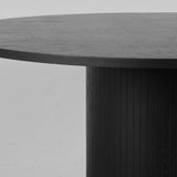 LABEL51 Eetkamertafel Oliva - Zwart - Eiken - 130 cm - Rond van LABEL51 – Luxe comfort op maat van PureWonen. Vraag naar de beste prijs.