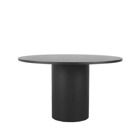 LABEL51 Eetkamertafel Oliva - Zwart - Eiken - 130 cm - Rond van LABEL51 – Luxe comfort op maat van PureWonen. Vraag naar de beste prijs.
