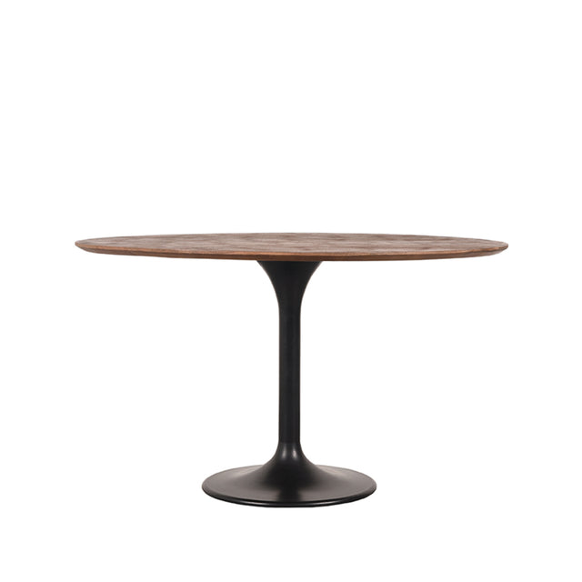 LABEL51 Eetkamertafel Otto - Espresso - Mangohout - 130 cm - Rond van LABEL51 – Luxe comfort op maat van PureWonen. Vraag naar de beste prijs.