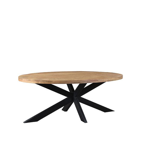 LABEL51 Eetkamertafel Zip - Rough - Mangohout - 210 cm - Ovaal van LABEL51 - laagste prijs offerte van PureWonen