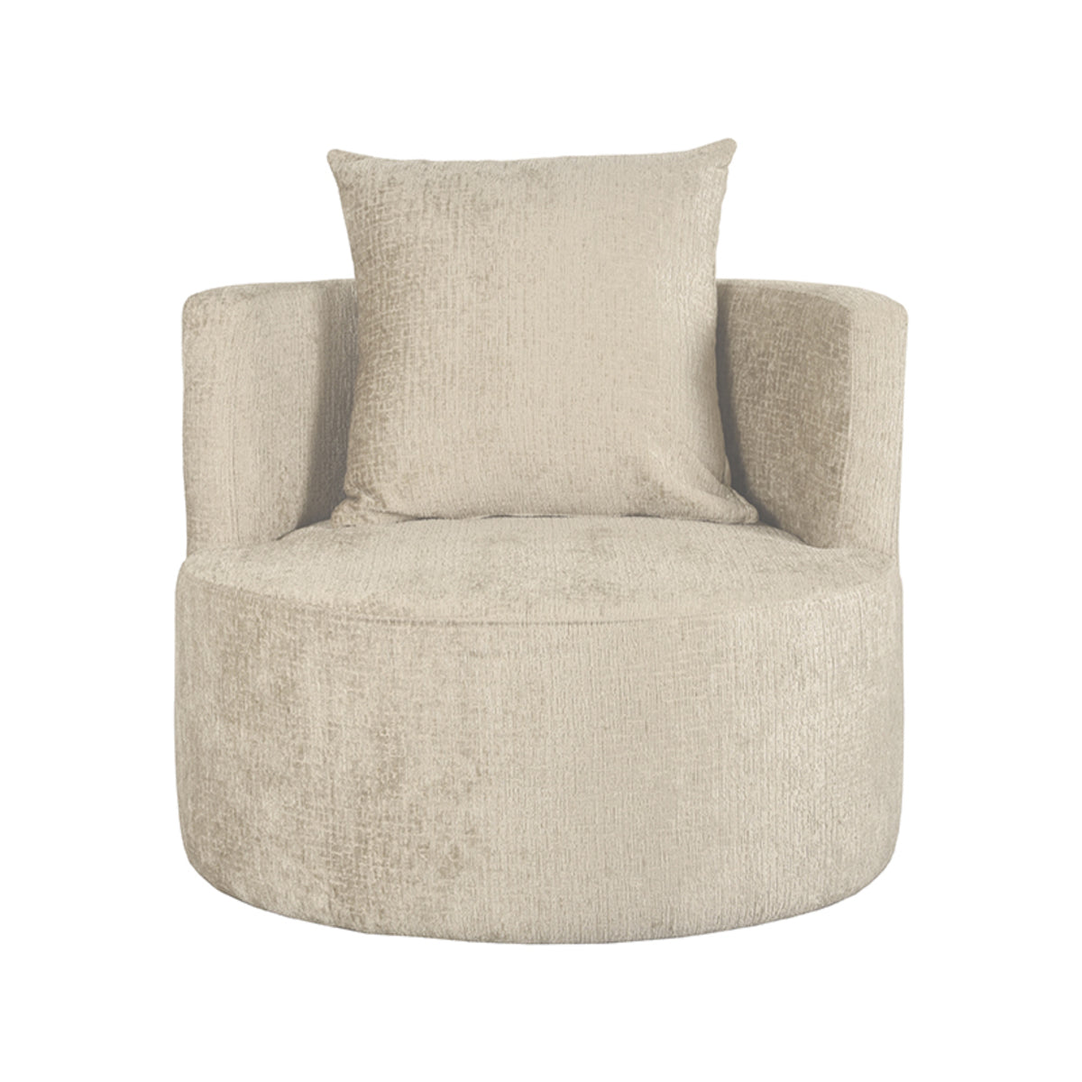 LABEL51 Fauteuil Evy - Beige - Fluweel - 90 cm