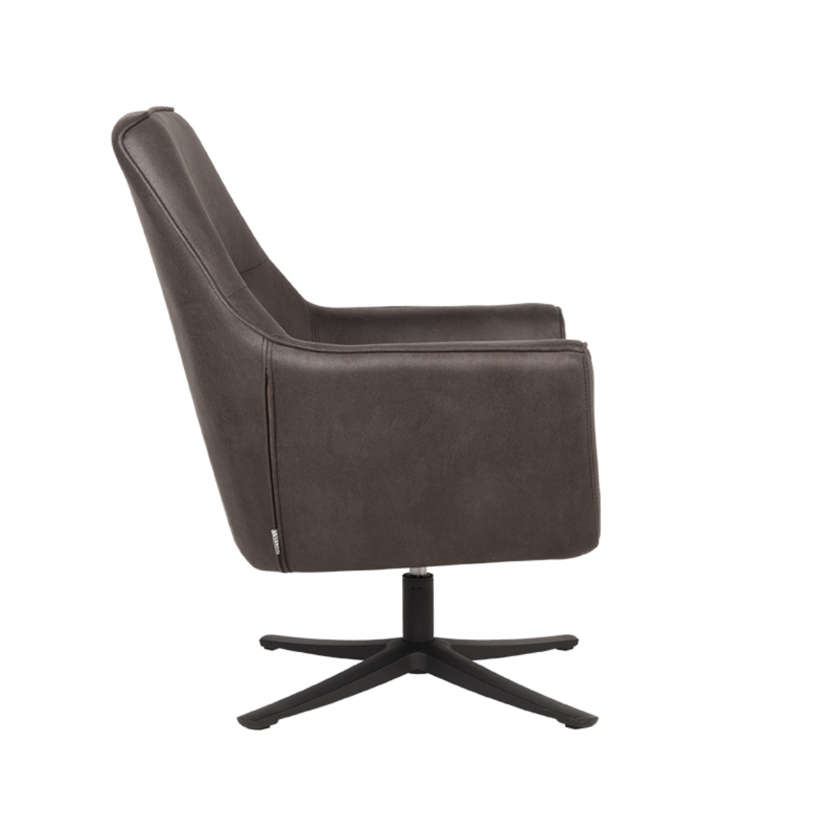 LABEL51 Fauteuil Tod - Antraciet - Microfiber