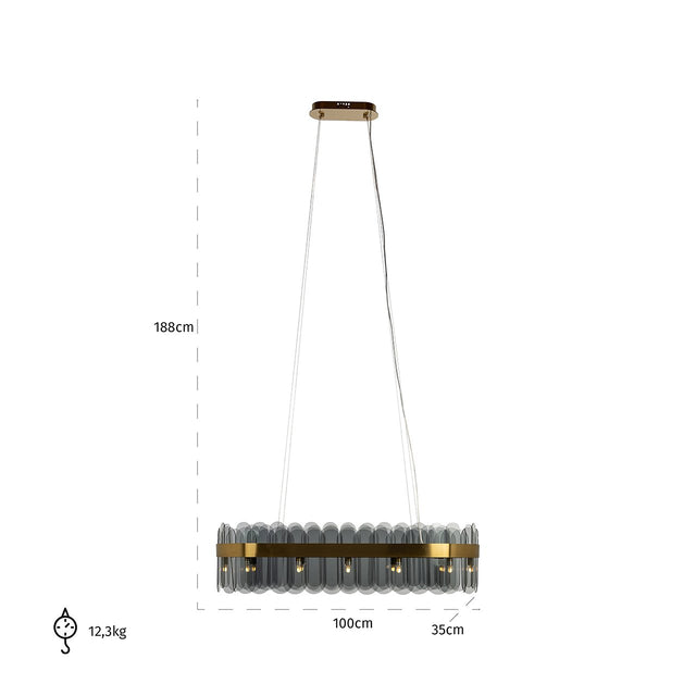 Plafondlamp Julio (Brushed Gold) van Richmond Interiors – Luxe comfort op maat van PureWonen. Vraag naar de beste prijs.