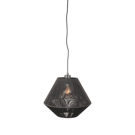 LABEL51 Hanglamp Ibiza - Zwart - Jute - 1-Lichts van LABEL51 – Luxe comfort op maat van PureWonen. Vraag naar de beste prijs.