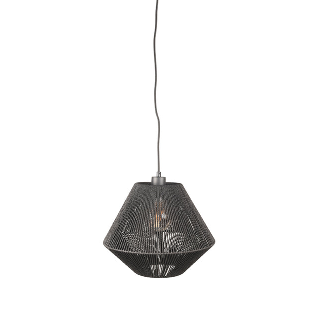 LABEL51 Hanglamp Ibiza - Zwart - Jute - 1-Lichts van LABEL51 – Luxe comfort op maat van PureWonen. Vraag naar de beste prijs.