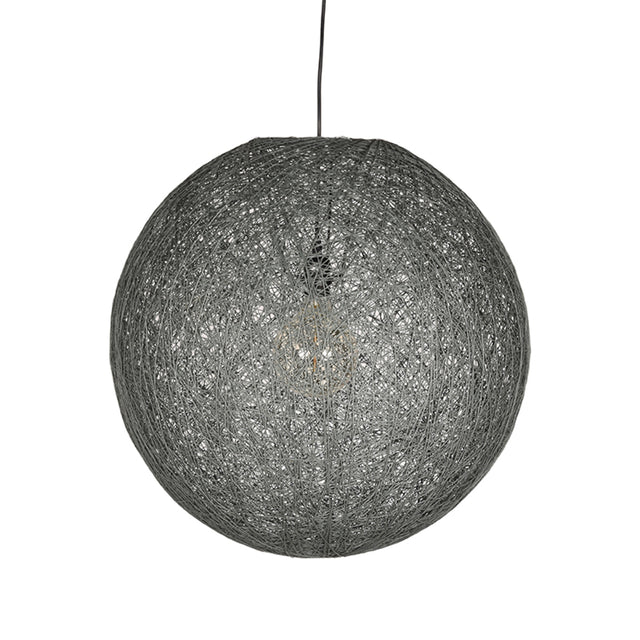 LABEL51 Hanglamp Twist - Grijs - Vlas - XL van LABEL51 – Luxe comfort op maat van PureWonen. Vraag naar de beste prijs.