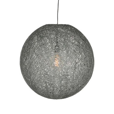 LABEL51 Hanglamp Twist - Grijs - Vlas - XL van LABEL51 – Luxe comfort op maat van PureWonen. Vraag naar de beste prijs.