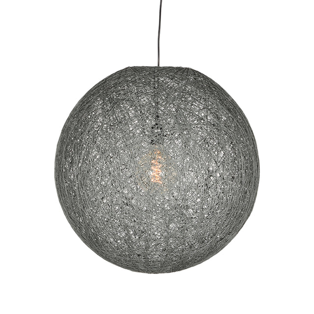 LABEL51 Hanglamp Twist - Grijs - Vlas - XL van LABEL51 – Luxe comfort op maat van PureWonen. Vraag naar de beste prijs.