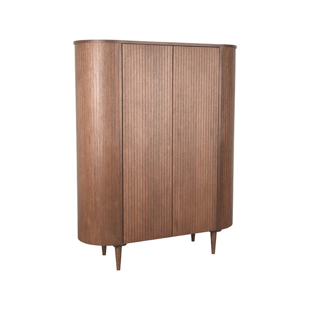 LABEL51 Bergkast Oliva - Walnoot - Eiken - Hoge Kast van LABEL51 – Luxe comfort op maat van PureWonen. Vraag naar de beste prijs.