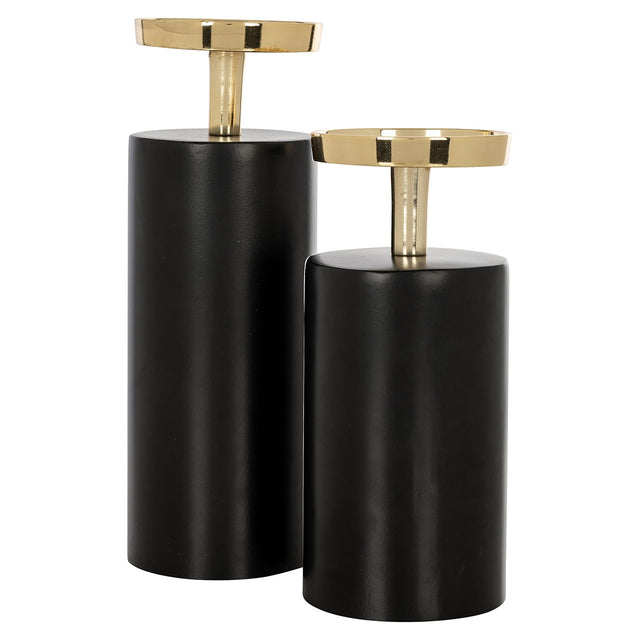 Kandelaar Caya groot (Black/gold) van Richmond Interiors – Luxe comfort op maat van PureWonen. Vraag naar de beste prijs.
