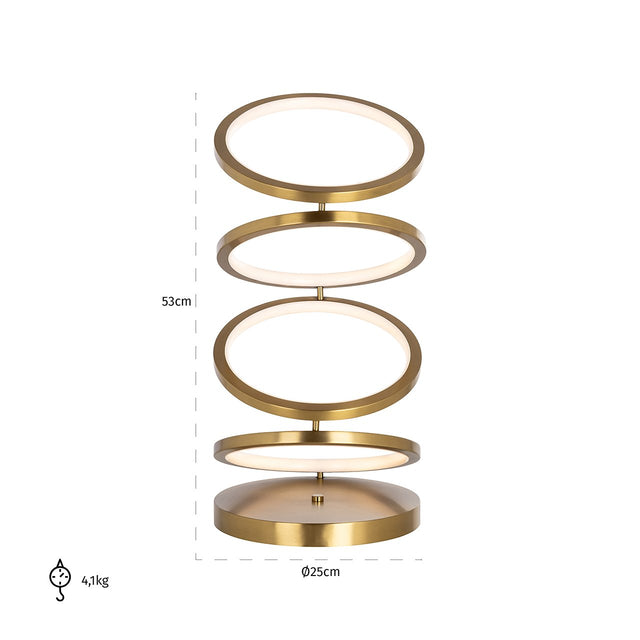 Tafellamp Jaimin (Brushed Gold) van Richmond Interiors – Luxe comfort op maat van PureWonen. Vraag naar de beste prijs.
