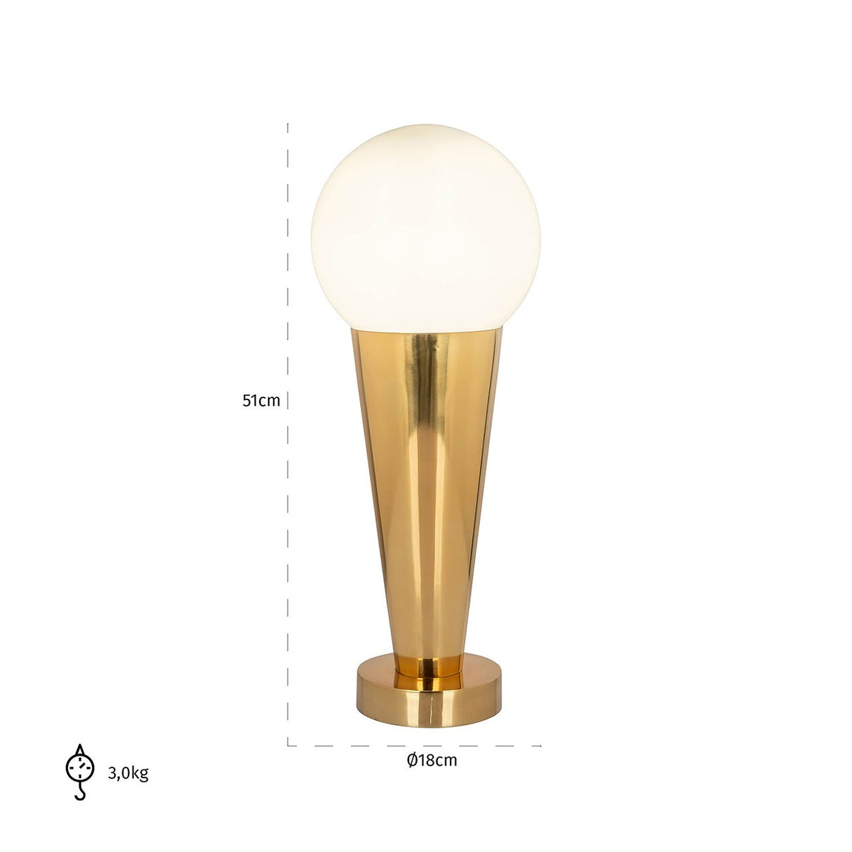 Tafellamp Cone (Gold)