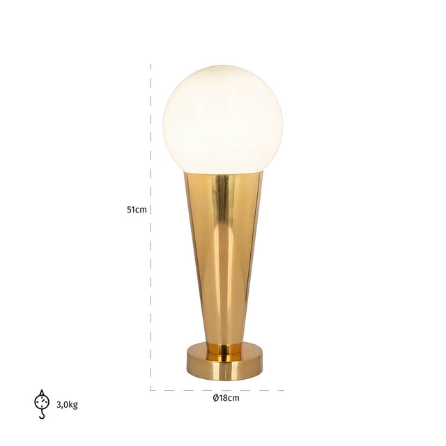 Tafellamp Cone (Gold) van Richmond Interiors – Luxe comfort op maat van PureWonen. Vraag naar de beste prijs.