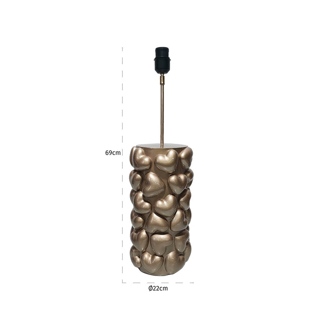 Tafellamp Nancy hearts (Gold) van Richmond Interiors – Luxe comfort op maat van PureWonen. Vraag naar de beste prijs.