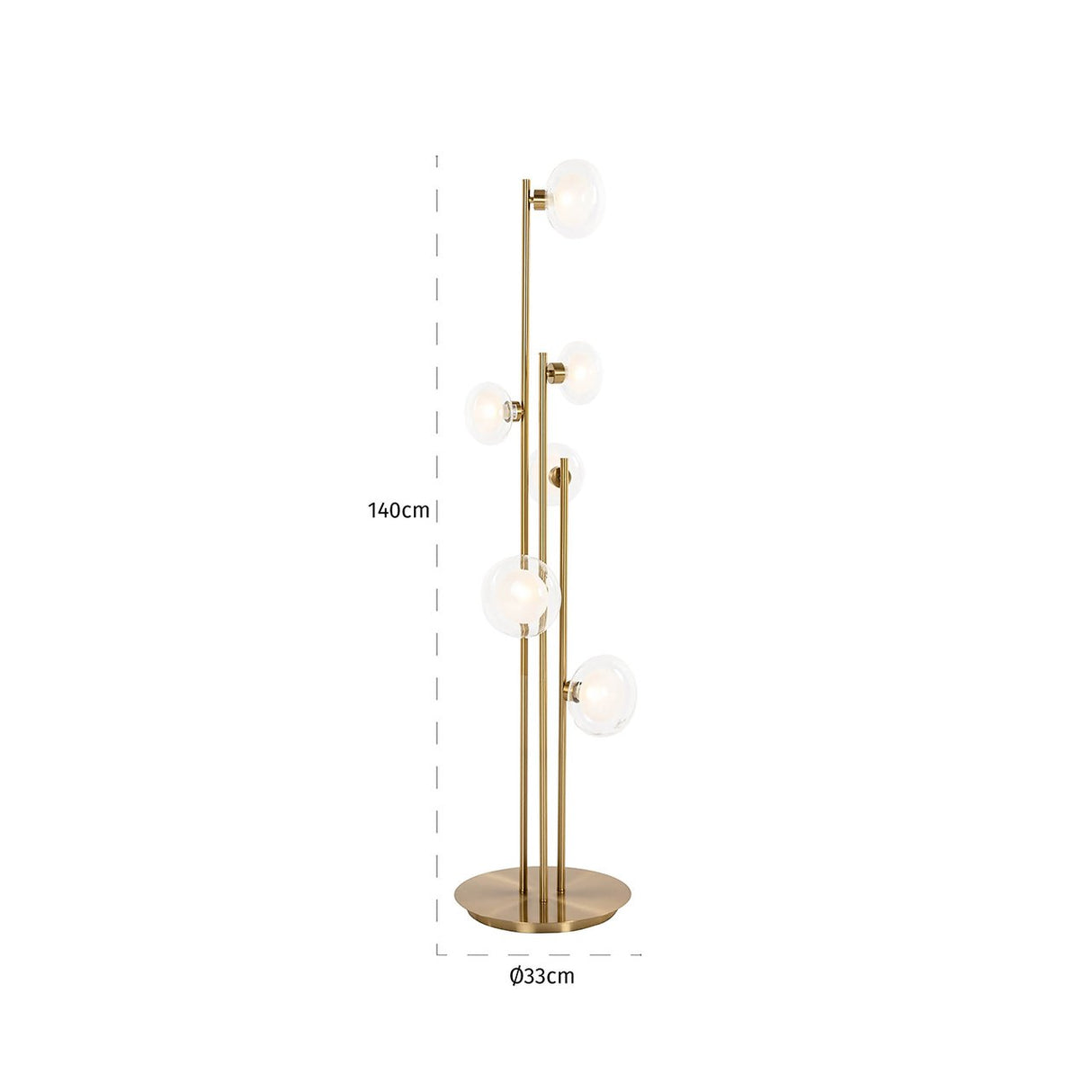 Vloerlamp Luva brass (Brushed Gold)