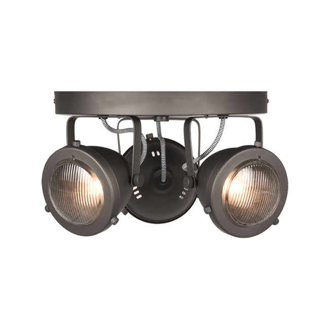 LABEL51 Spot Moto - Burned Steel - Metaal - 3 Lichts van LABEL51 - laagste prijs offerte van PureWonen