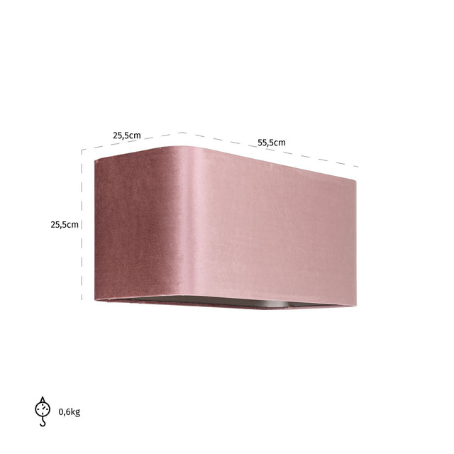 Lampenkap Old rose rechthoek (Italian-4008 Old Rose) van Richmond Interiors – Luxe comfort op maat van PureWonen. Vraag naar de beste prijs.