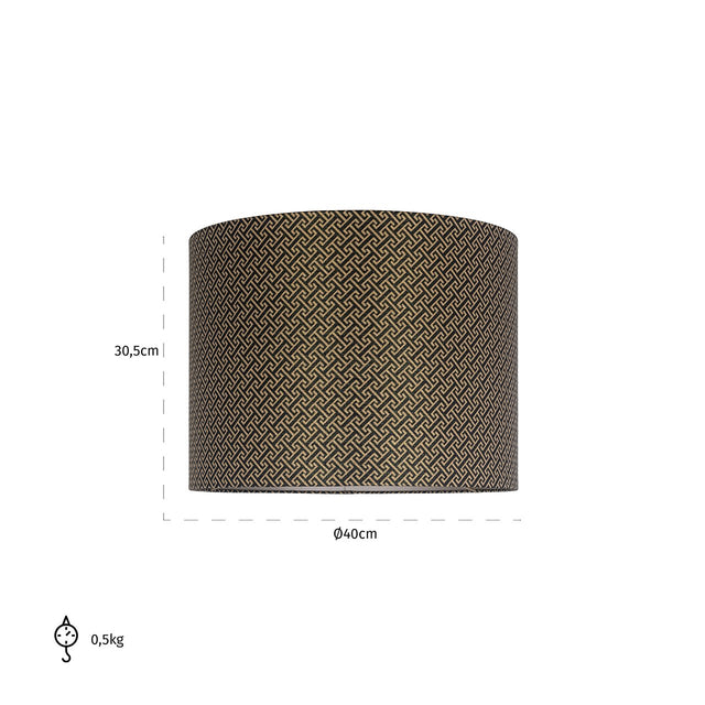 Lampenkap Geo cilinder 40Ø (Donna-21056-Geo Classic Big 9999 Black) van Richmond Interiors – Luxe comfort op maat van PureWonen. Vraag naar de beste prijs.