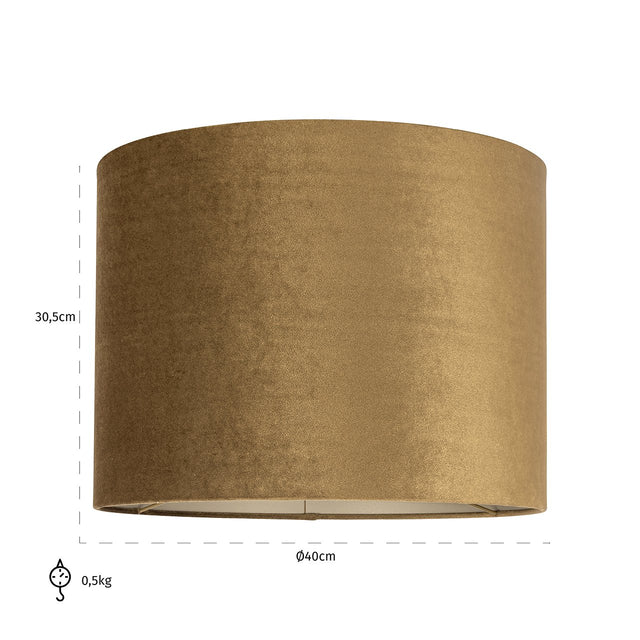 Lampenkap Addy  gold velvet, medium (Gold) van Richmond Interiors – Luxe comfort op maat van PureWonen. Vraag naar de beste prijs.