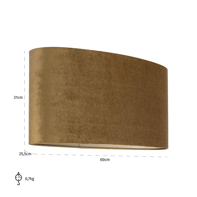 Lampenkap Addy  gold velvet, ovaal (Gold) van Richmond Interiors – Luxe comfort op maat van PureWonen. Vraag naar de beste prijs.