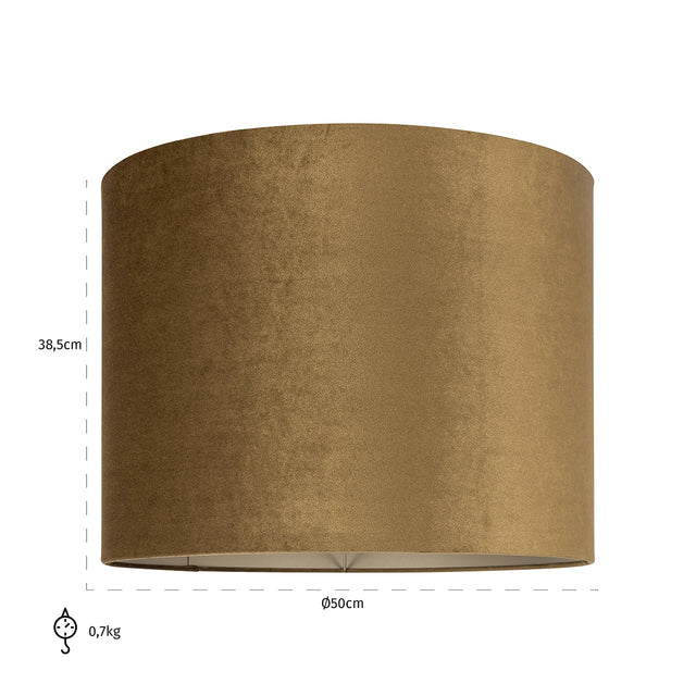 Lampenkap Addy  gold velvet (Gold) van Richmond Interiors – Luxe comfort op maat van PureWonen. Vraag naar de beste prijs.