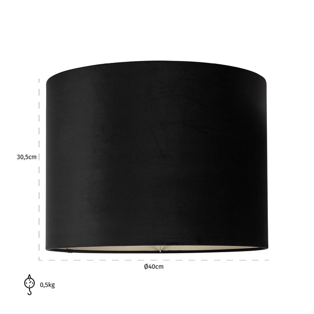 Lampenkap Maddy black velvet, medium (Black) van Richmond Interiors – Luxe comfort op maat van PureWonen. Vraag naar de beste prijs.