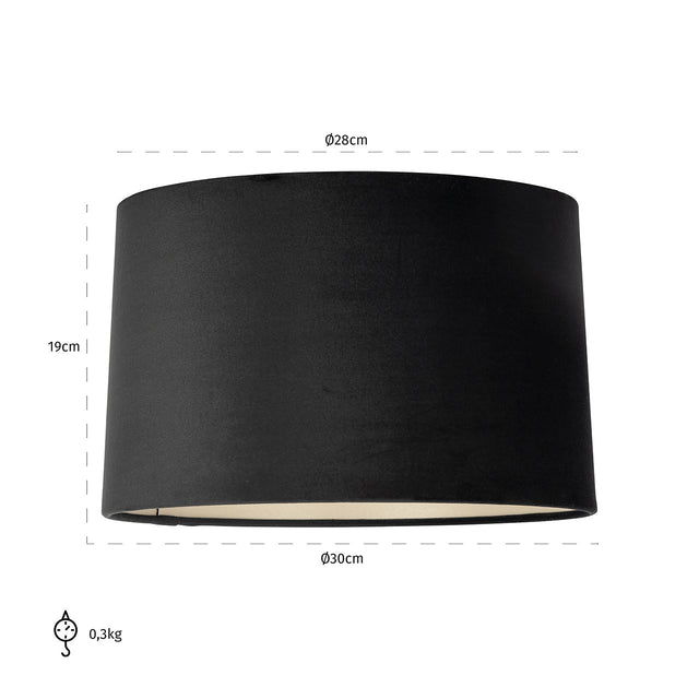 Lampenkap Maddy black velvet (Black) van Richmond Interiors – Luxe comfort op maat van PureWonen. Vraag naar de beste prijs.