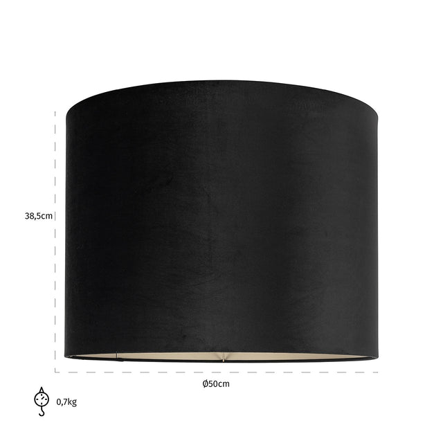 Lampenkap Maddy black velvet, cilinder (Black) van Richmond Interiors – Luxe comfort op maat van PureWonen. Vraag naar de beste prijs.