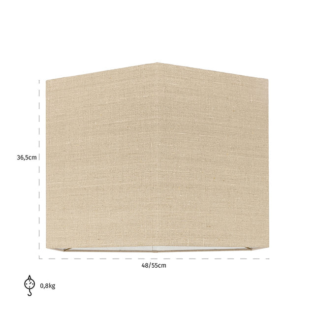 Lampenkap Sally sand linnen, extra groot zeshoekig (Sand) van Richmond Interiors – Luxe comfort op maat van PureWonen. Vraag naar de beste prijs.