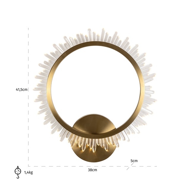 Wandlamp Beau (Brushed Gold)