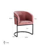 Stoel Chiara blush velvet (Genova 706  Blush)