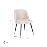 Stoel Alicia white chenille fire retardant (FR-Bergen 900 white chenille)