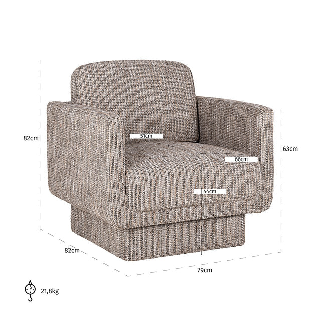Fauteuil Ragnar beige coco (Beige) van Richmond Interiors – Luxe comfort op maat van PureWonen. Vraag naar de beste prijs.