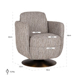 Draaifauteuil Turner beige coco (Beige)