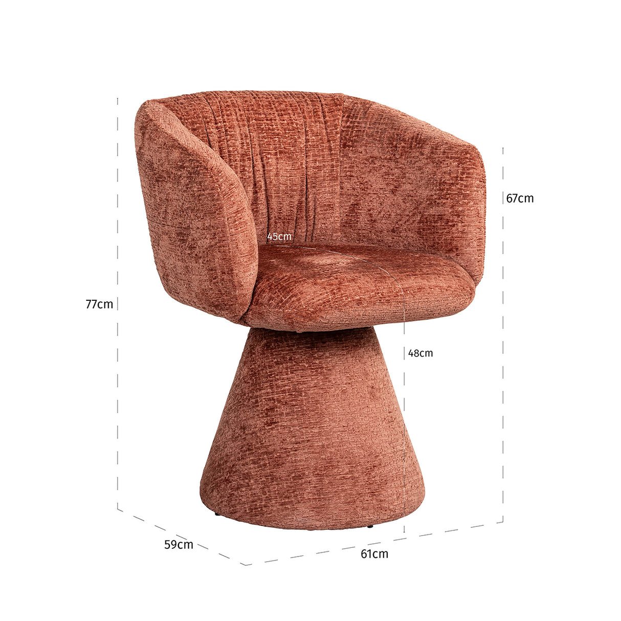 Draaifauteuil Madeline blush fusion (Fusion 92 Blush)