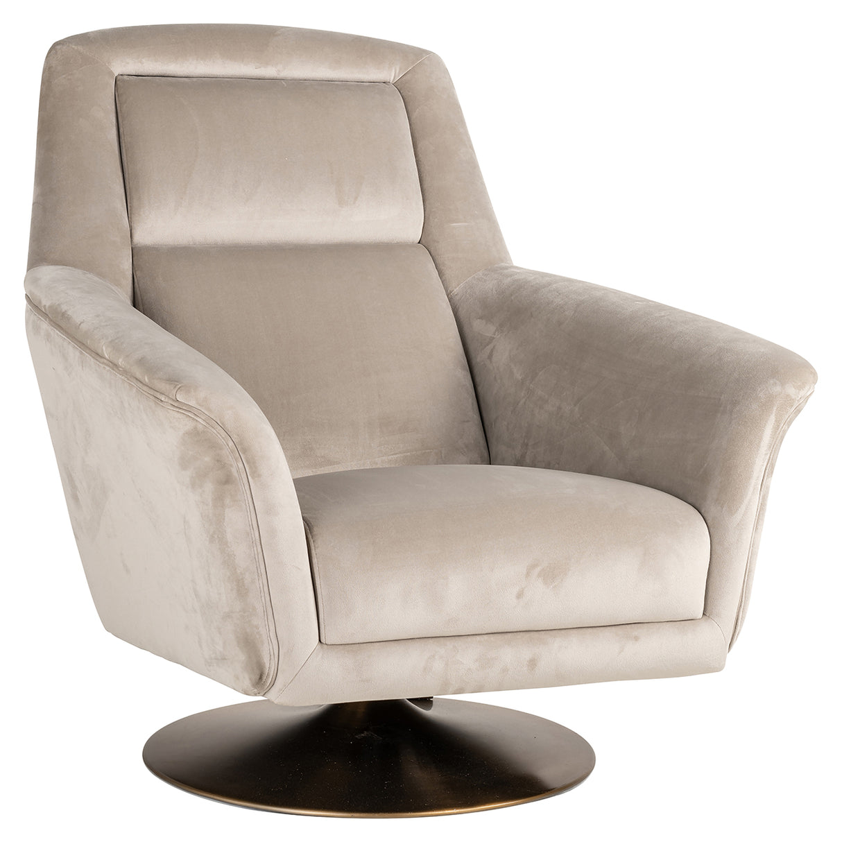 Draaifauteuil Nora khaki velvet (Quartz Khaki 903)