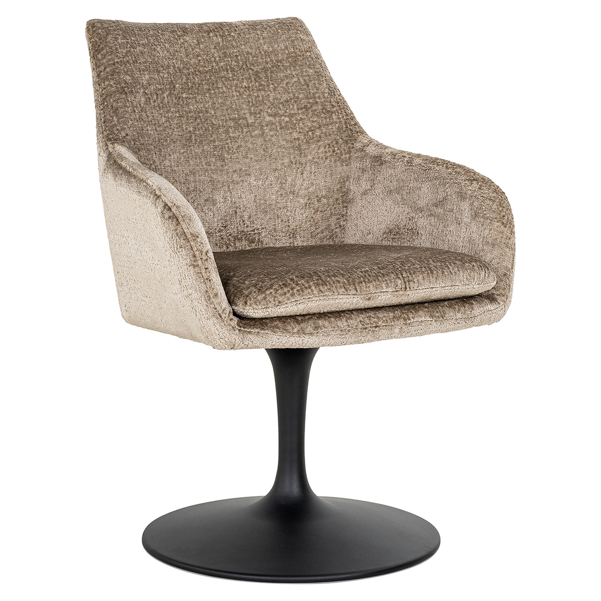 Draaistoel Marlon taupe chenille (Bergen 104 taupe chenille)