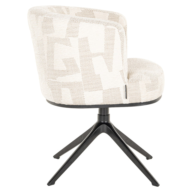 Draaifauteuil Cheyenne beige graffic (Beige graffic)