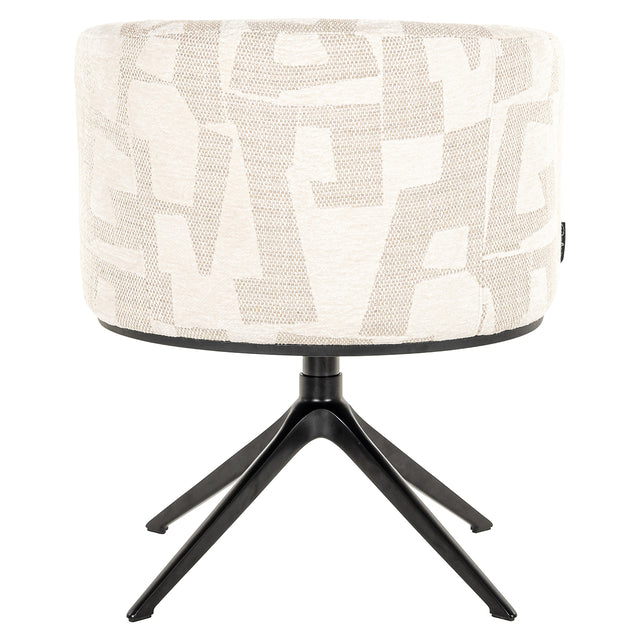 Draaifauteuil Cheyenne beige graffic (Beige graffic)