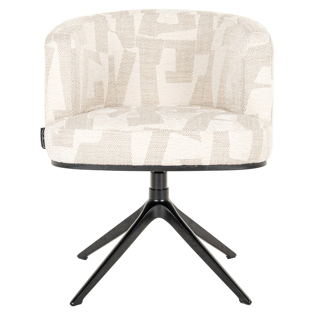 Draaifauteuil Cheyenne beige graffic (Beige graffic)