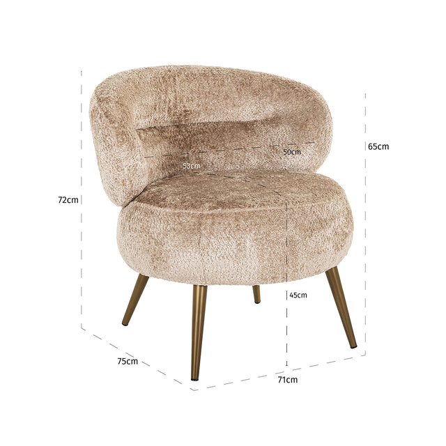 Fauteuil Sabor sheep nature (Sheep 01 nature) van Richmond Interiors – Luxe comfort op maat van PureWonen. Vraag naar de beste prijs.