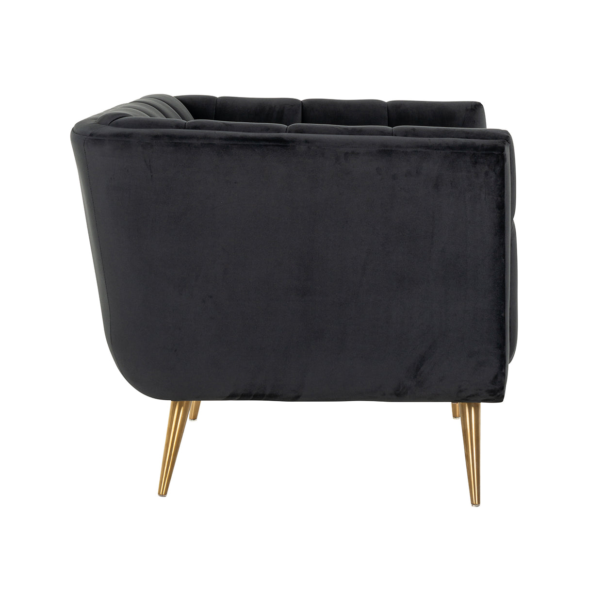 Fauteuil Huxley Antraciet velvet / Brushed gold (Quartz Antraciet 801)