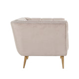 Fauteuil Huxley Khaki velvet / Brushed gold (Quartz Khaki 903)