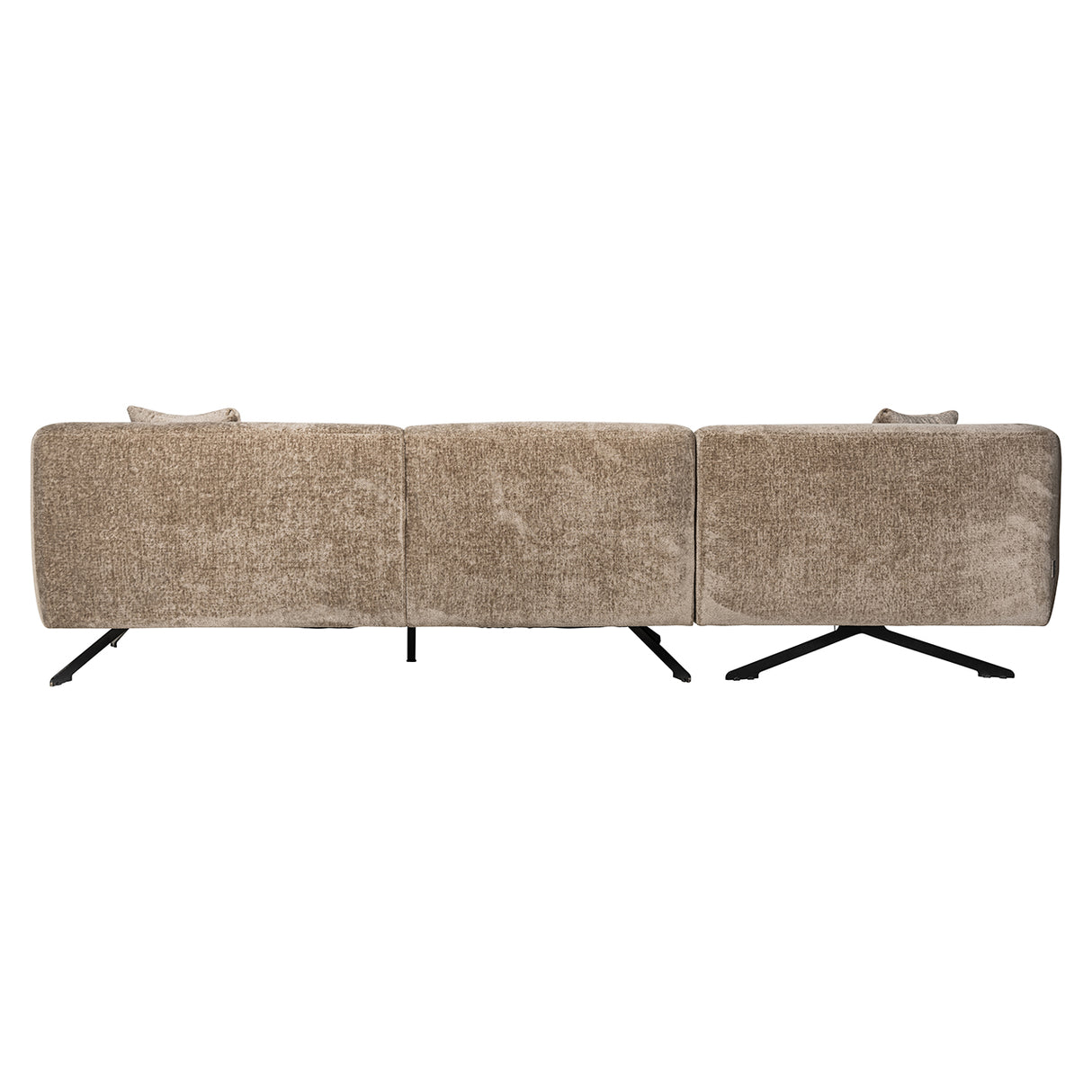 Bank Donovan 3-zits + lounge links (Bergen 104 taupe chenille)