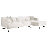 Bank Donovan 3-seats + lounge right (Fusion cream 02)