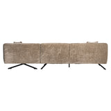 Bank Donovan 3-zits + lounge rechts (Bergen 104 taupe chenille)