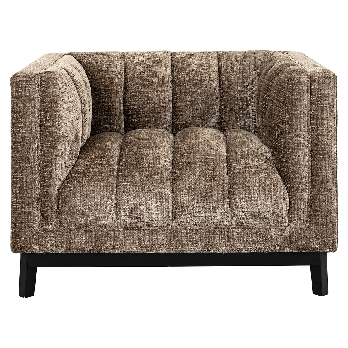 Fauteuil Beaudy stone chenille fire retardant (Niagara 104 Stone Chenille)