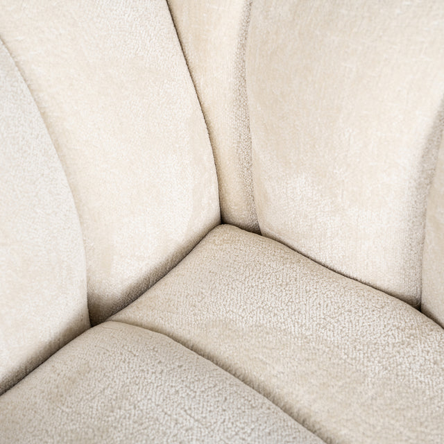 Fauteuil Beaudy white chenille fire retardant (FR-Bergen 900 white chenille)