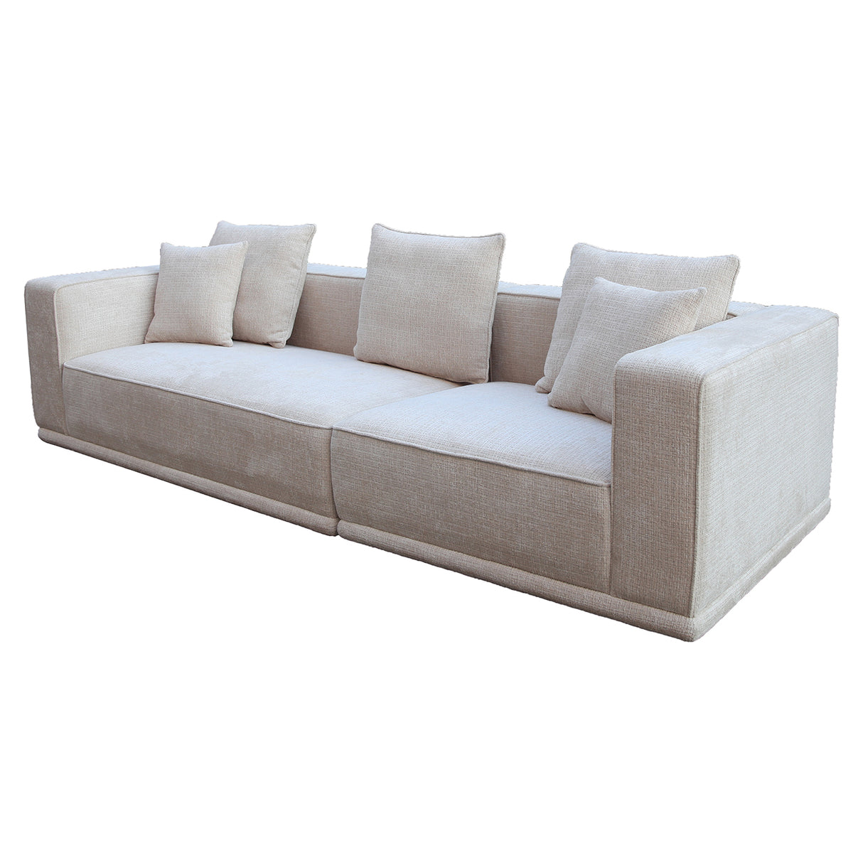 Sofa Lusso 3-zits beige chenille (Niagara 902 beige Chenille)